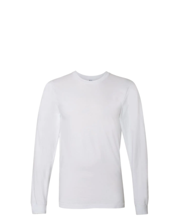 Model wearing a 2007 American Apparel Fine Jersey LS Tee