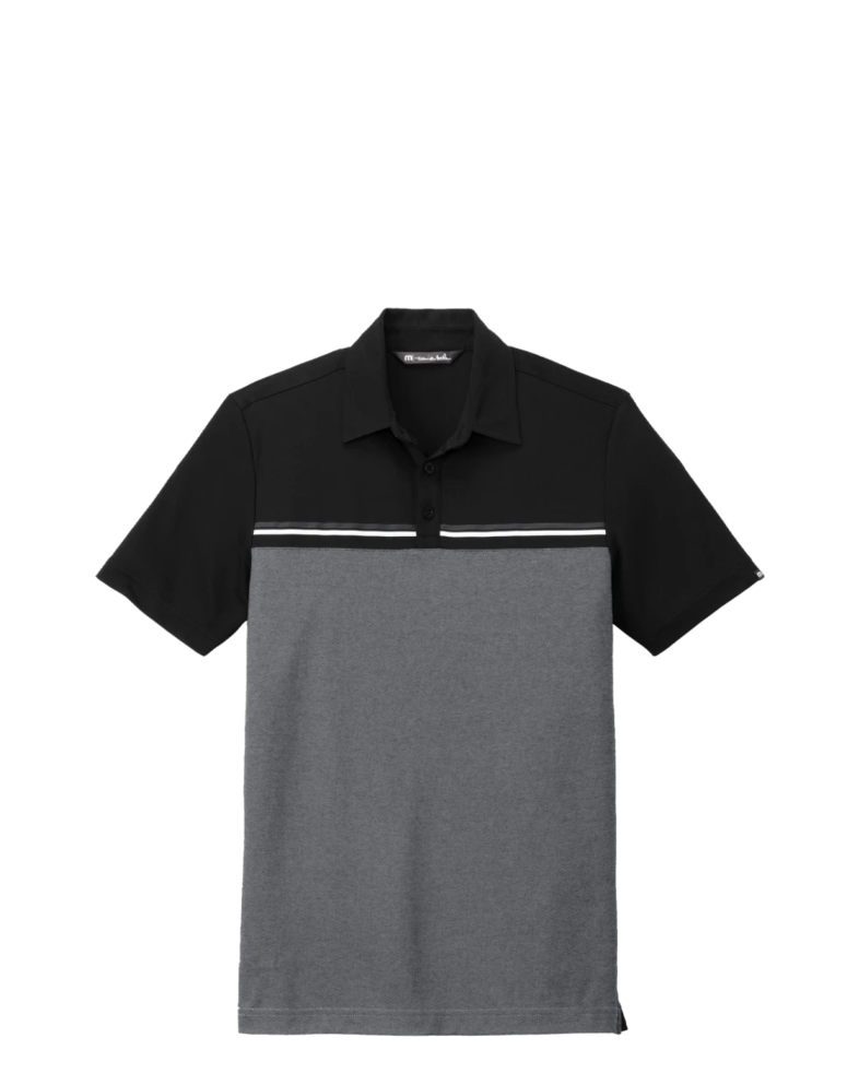 Image of a model wearing a TM1MY401 TravisMathew Sunset Blocked Polo