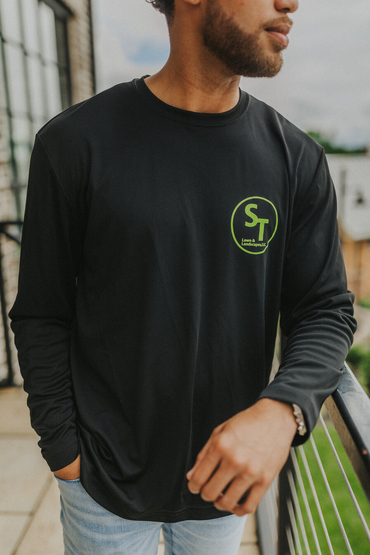 Customer wearing a ST350LS Sport-Tek - Long Sleeve Competitor Tee