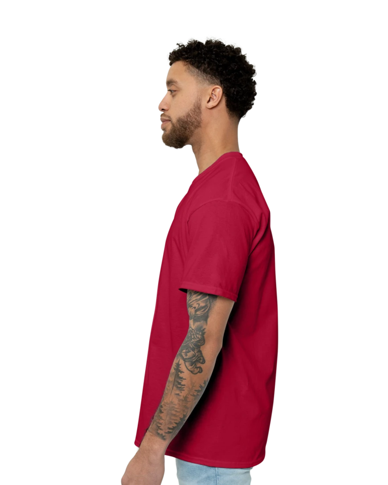 Image of a model wearing a PC61 Port & Company Essential Tee