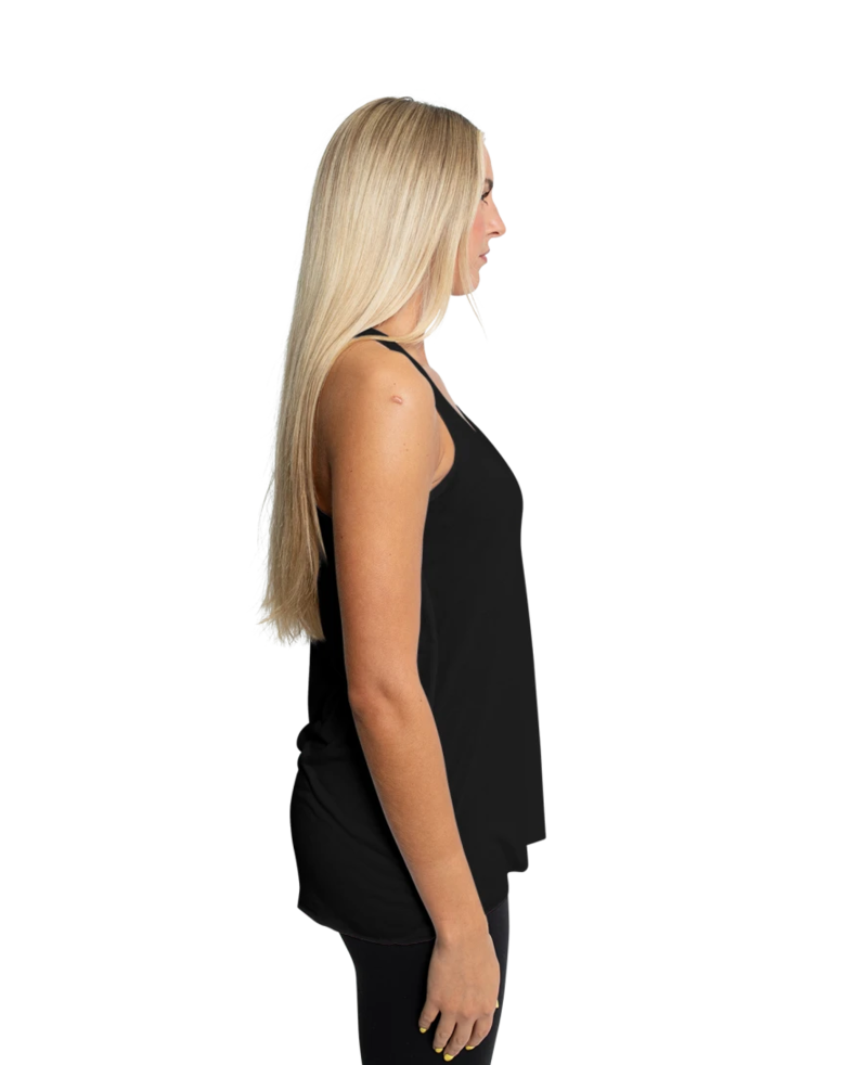 Image of a model wearing a B8800 Bella + Canvas Ladies Flowy Racerback Tank