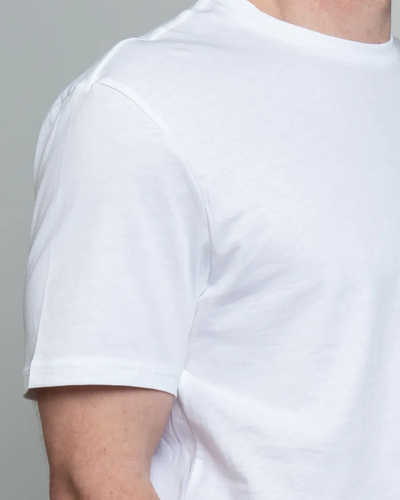 Closeup of a DT104 District Perfect Weight Tee 