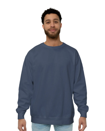 Model wearing a CC1566 Comfort Colors Crewneck Sweatshirt