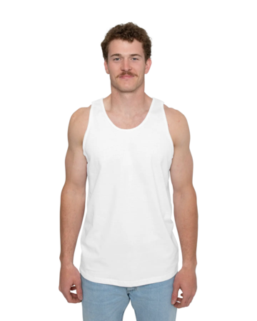 Model wearing a 2200 Gildan Ultra Cotton Tank Top