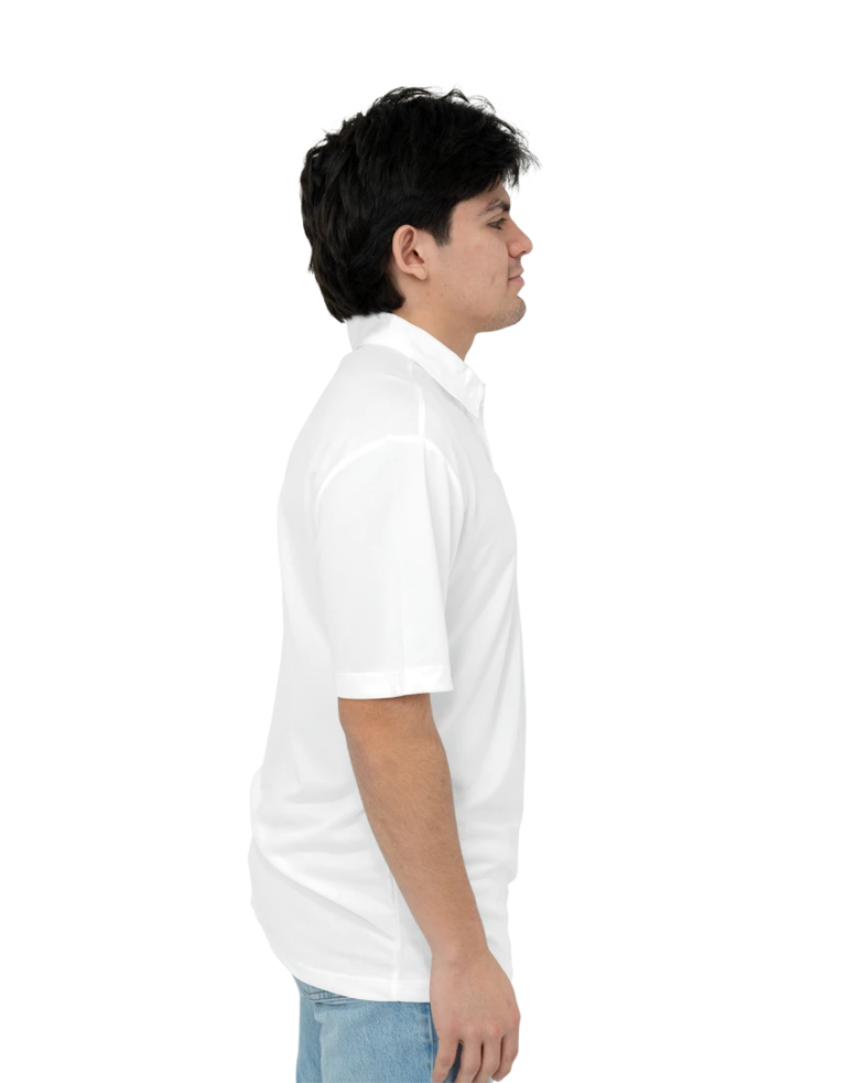 Image of a model wearing a K540 Port Authority Silk Touch Performance Polo