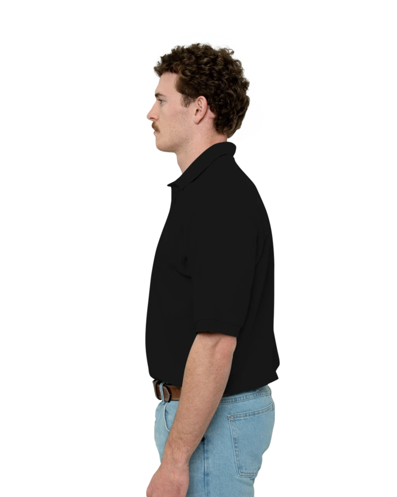 Image of a model wearing a K420 Port Authority Pique Knit Sport Shirt