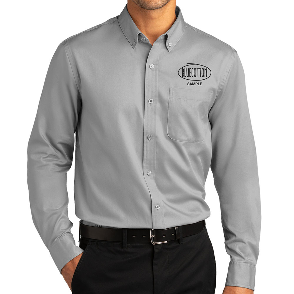 Image of W808 Port Authority Long Sleeve SuperPro React Twill Shirt