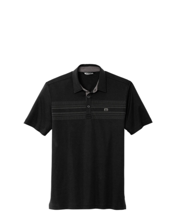Model wearing a TM1MW450 TravisMathew Monterey Chest Stripe Polo