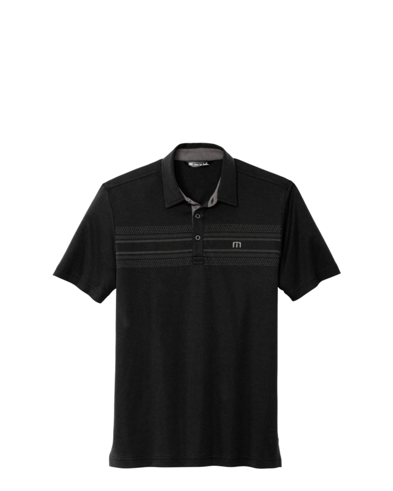 Image of a model wearing a TM1MW450 TravisMathew Monterey Chest Stripe Polo