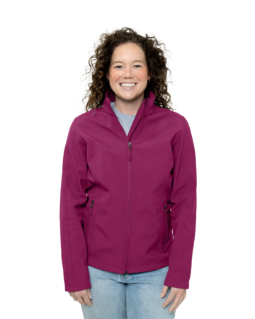 Model wearing a L317 Port Authority Ladies Core Soft Shell Jacket