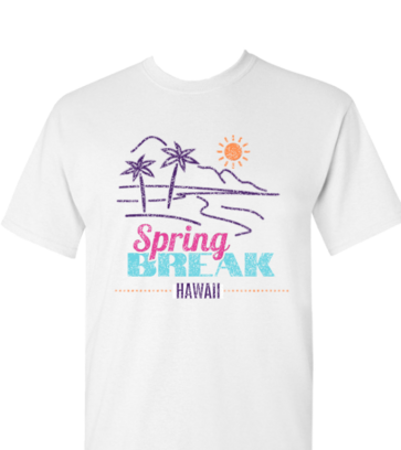 Spring Break Hawaii design idea