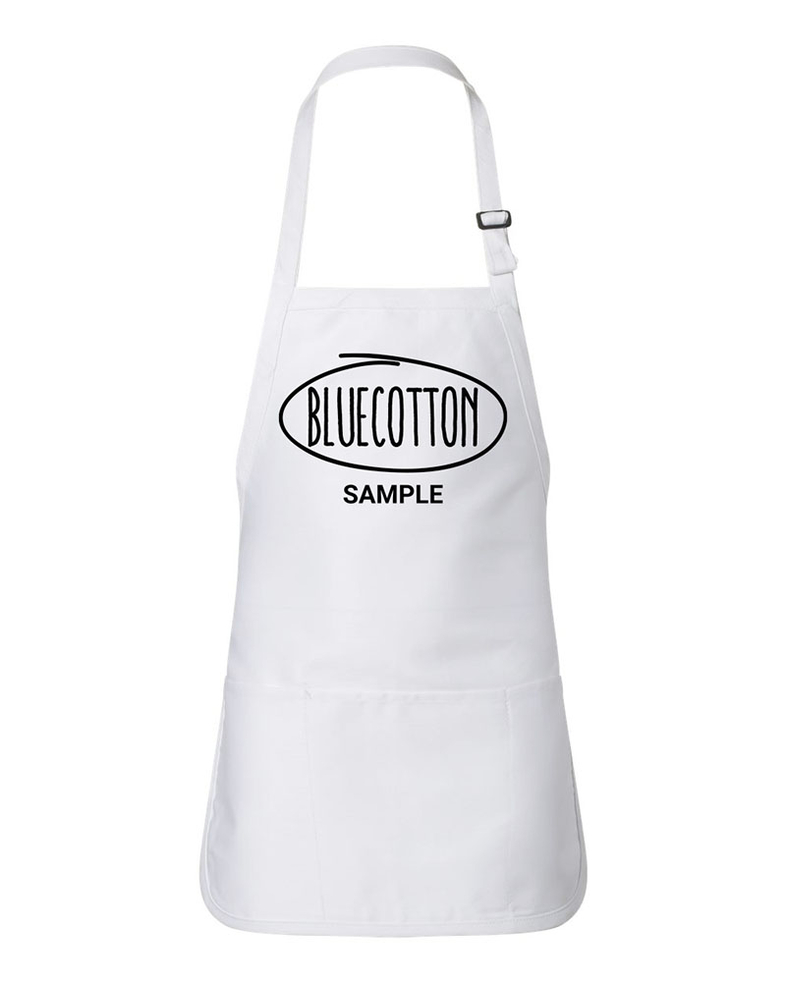 Image of Q4250 Q-Tees Medium-Length Apron with Pouch Pocket