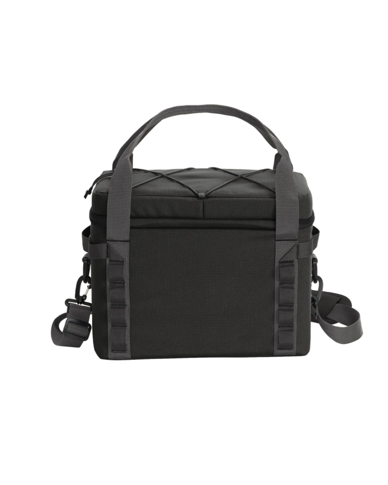 Image of a model wearing a EB800 Eddie Bauer Max Cool 24-Can Cooler