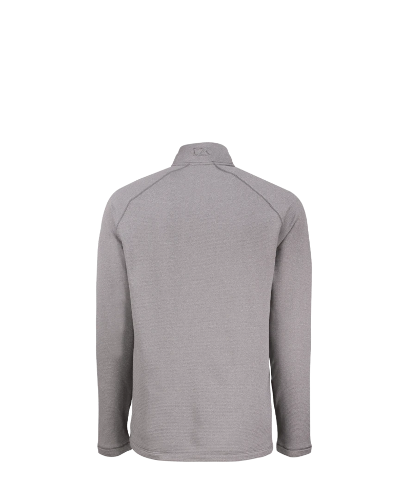 Image of a model wearing a MCK01325 Cutter & Buck Peshastin Eco Fleece Recycled Mens Half Zip Pullover