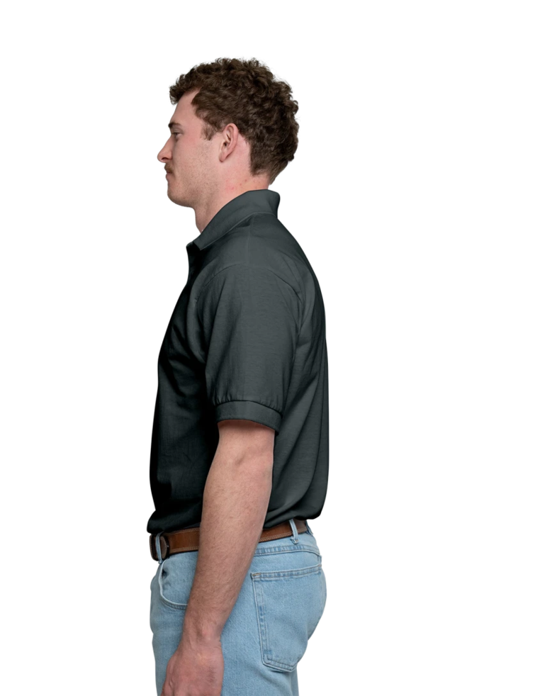 Image of a model wearing a 8800 Gildan 5.6 oz. DryBlend 50/50 Jersey Polo