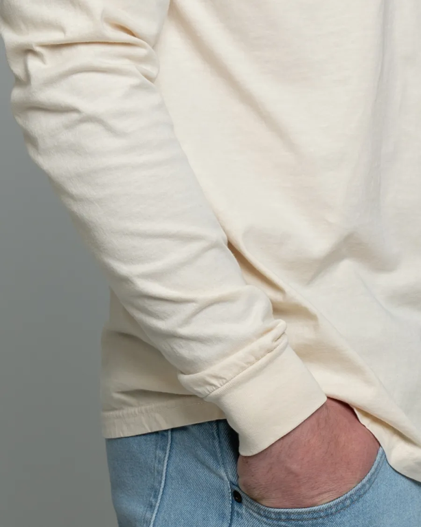 Closeup of a CC6014 Comfort Colors Garment Dyed Long-Sleeve T-Shirt