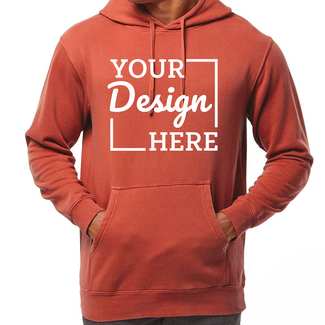 Custom Featured Brands:  PRM4500 Independent Trading Co. Unisex Midweight Pigment-Dyed Hooded Sweatshirt