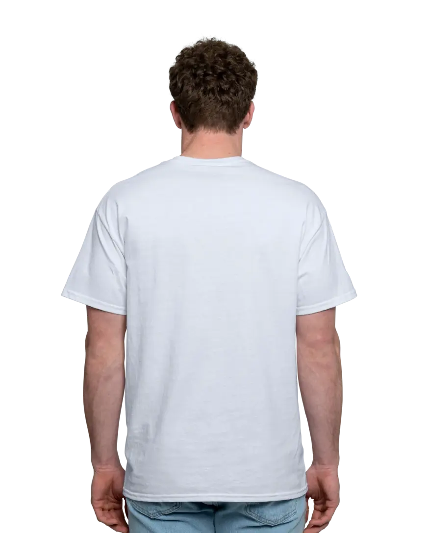 T-shirt Uomo Gildan 8000 DryBlend 5,5 Oz 50/50 Grigia Tinta - Foto 6