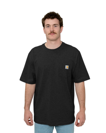 Model wearing a CTK87 Carhartt Workwear Pocket Short Sleeve T-Shirt