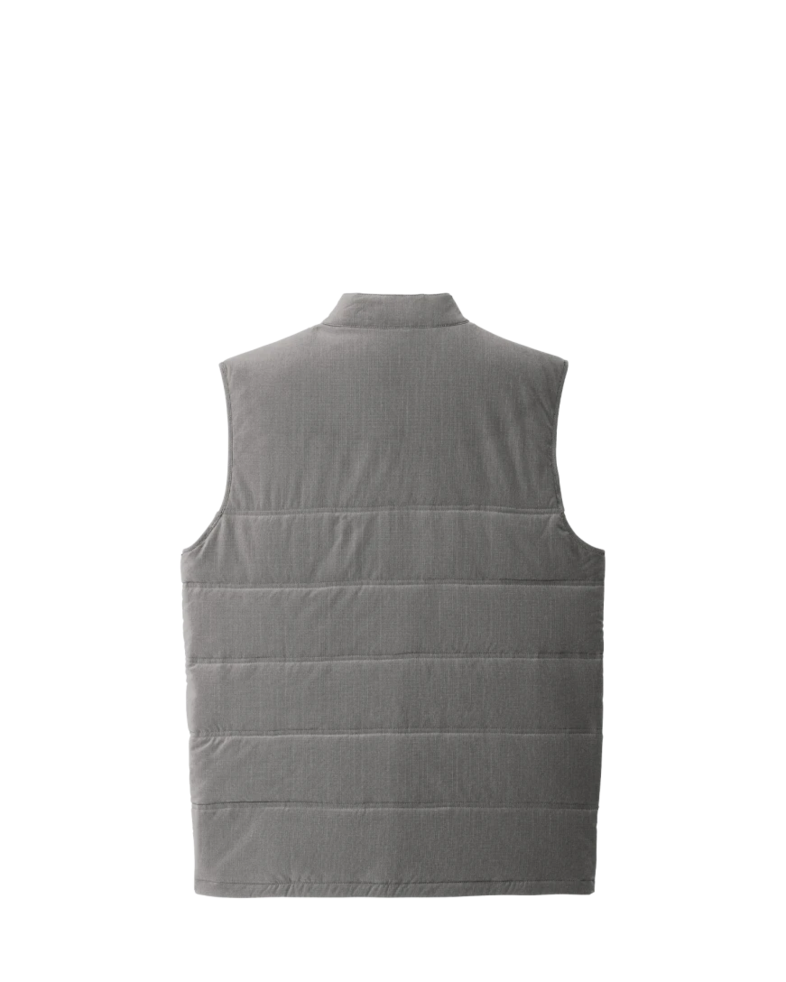 Image of a model wearing a TM1MW453 TravisMathew Cold Bay Vest