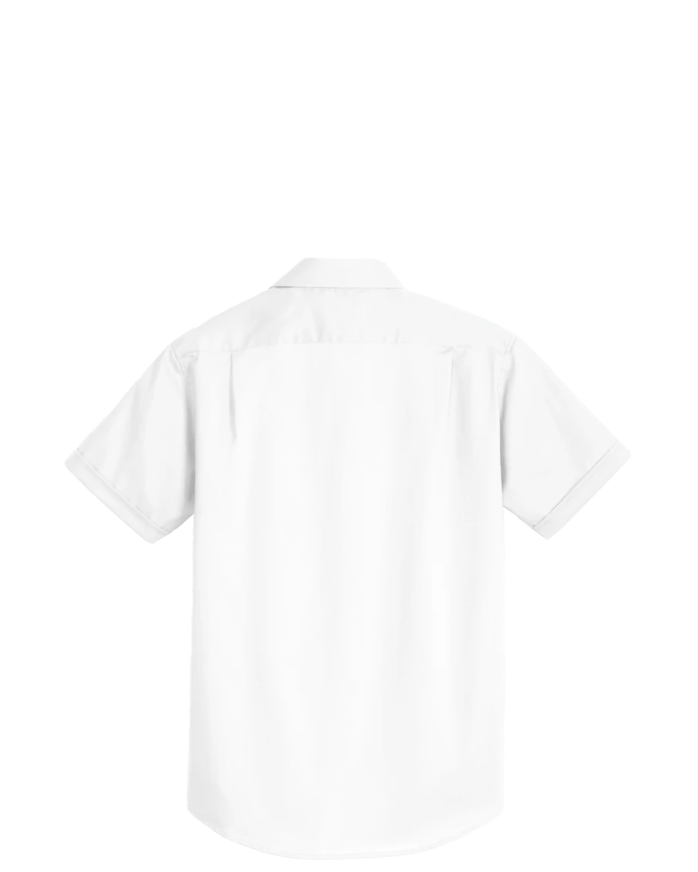 Image of a model wearing a S664 Port Authority Short Sleeve SuperPro Twill Shirt