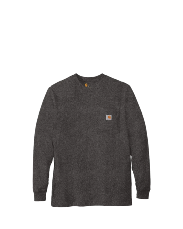 Model wearing a CTK126 Carhartt Workwear Pocket Long Sleeve T-Shirt