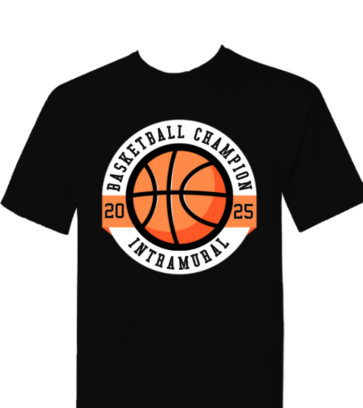 Basketball Intramural Champion with Outline Circle Banner design idea
