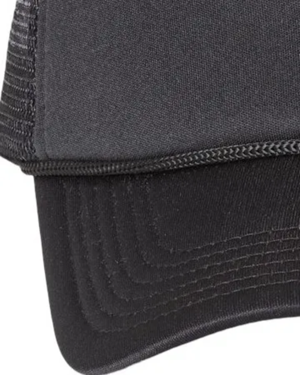 Closeup of a VC700 Valucap Foam Mesh-Back Trucker Cap