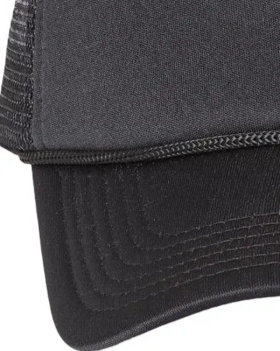 Closeup of a VC700 Valucap Foam Mesh-Back Trucker Cap