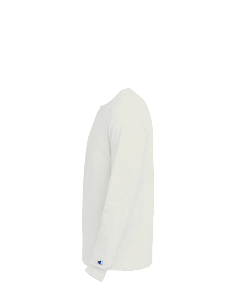 Image of a model wearing a CC8C Champion Heritage 5.2-Oz. Jersey Long Sleeve Tee
