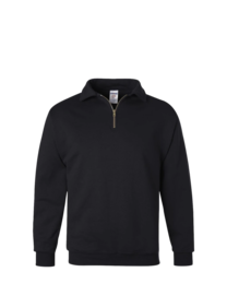 Image of a model wearing 4528 Jerzees Super Sweats 50/50 Quarter-Zip Pullover