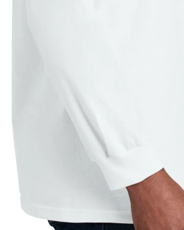 Closeup of a 1304 American Apparel Unisex Heavyweight Cotton Long Sleeve Tee