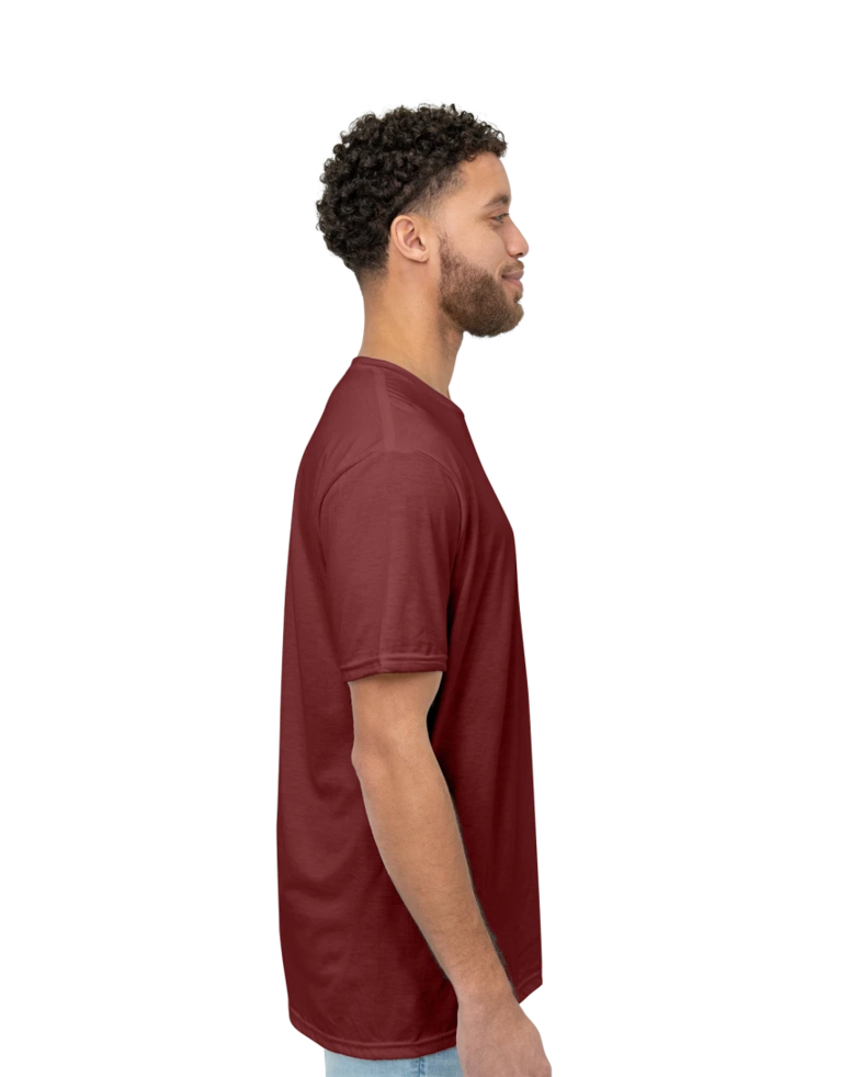 Image of a model wearing a DM130 District Unisex Perfect Tri-Blend Crew Tee