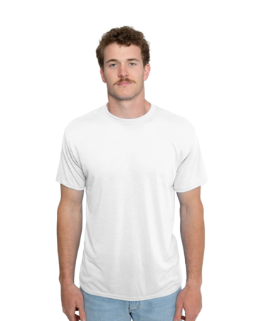 Model wearing a 42000 Gildan Core Performance Tee