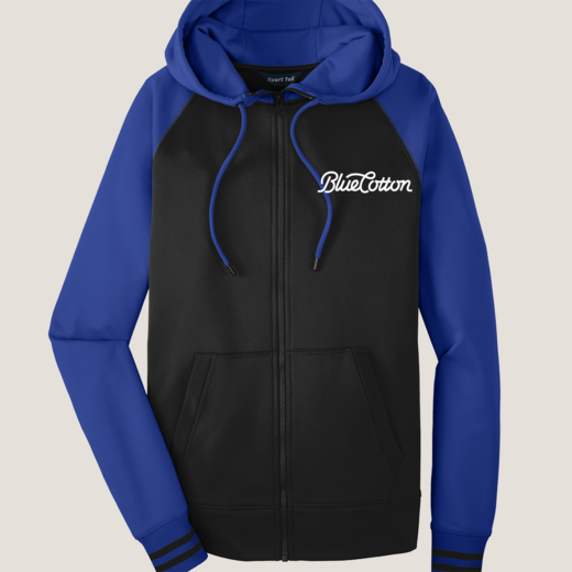 Sample image of ST236 Sport-Tek Sport-Wick Varsity Fleece Full-Zip Hooded Jacket