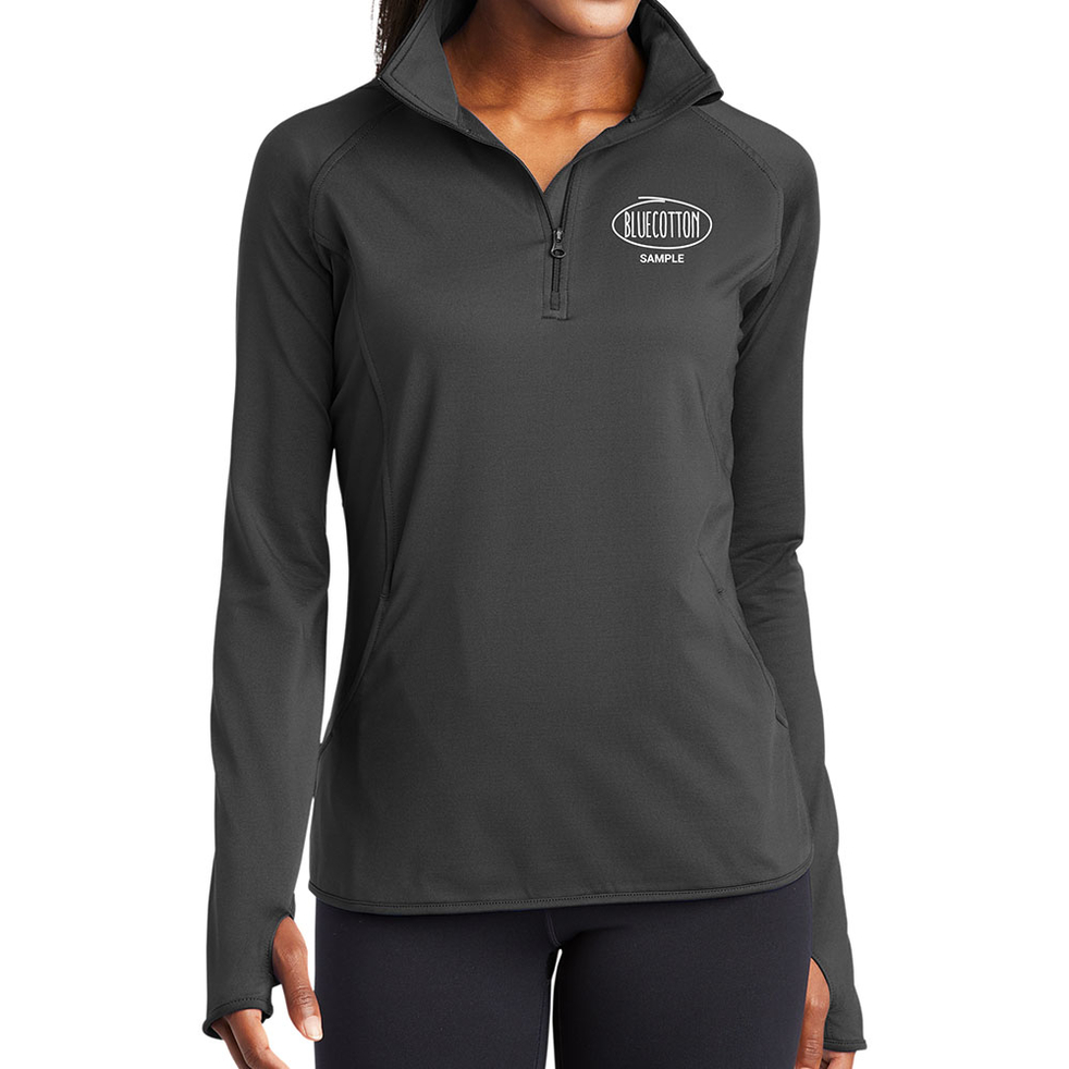 Image of LST850 Sport-Tek Ladies Sport-Wick Stretch 1/2-Zip Pullover