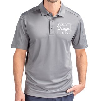 Custom Business Apparel:  MCK01127 Cutter & Buck Prospect Textured Stretch Mens Short Sleeve Polo