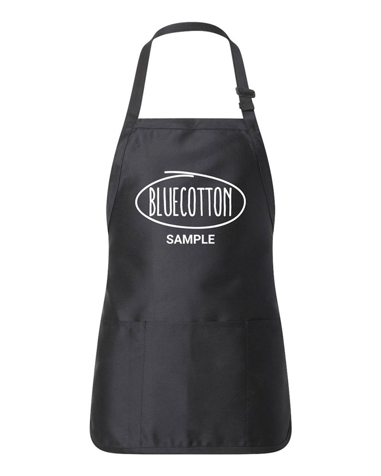 Image of Q4250 Q-Tees Medium-Length Apron with Pouch Pocket
