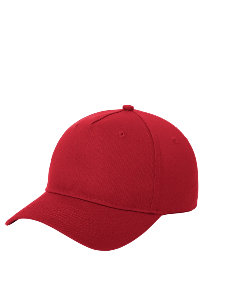 Image of a model wearing a CP86 Port & Company Five-Panel Twill Cap