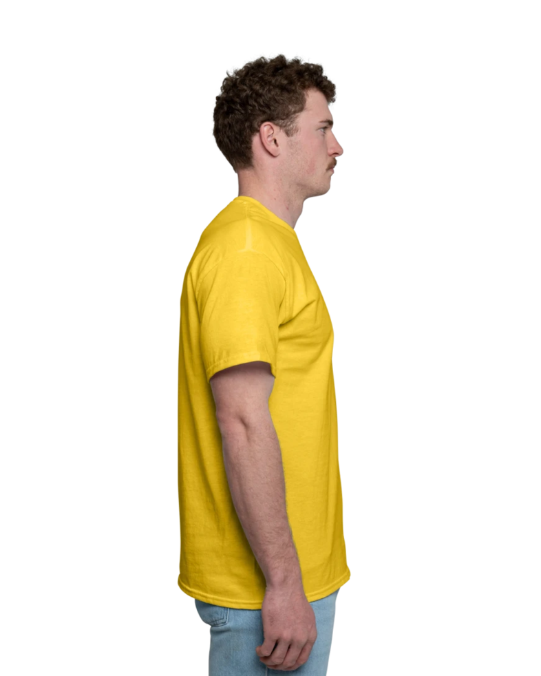 Image of a model wearing a 8000 Gildan DryBlend 50/50 Tee
