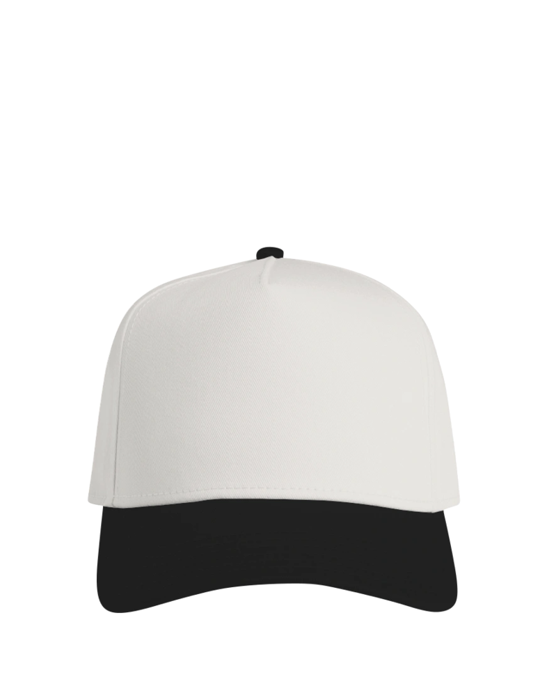 Image of a model wearing a 1165 AS Colour Frame Two-Tone Cap