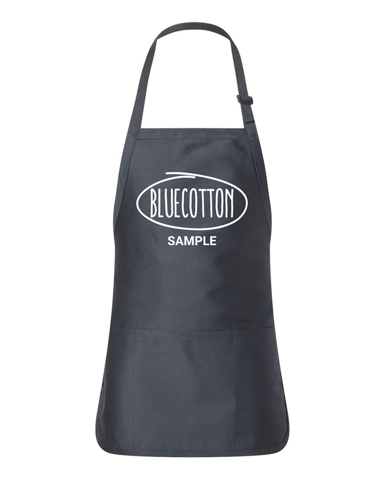 Image of Q4250 Q-Tees Medium-Length Apron with Pouch Pocket