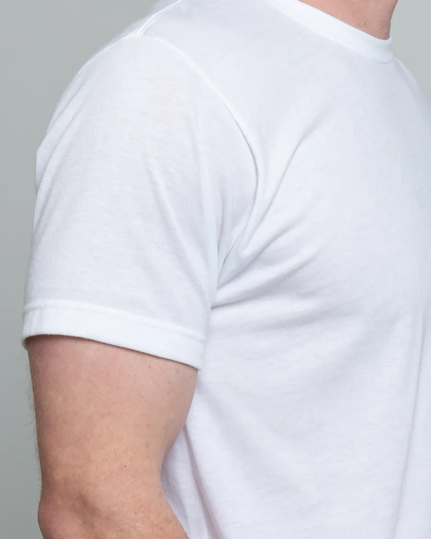 Closeup of a 241 Tultex Unisex Poly-Rich T-shirt