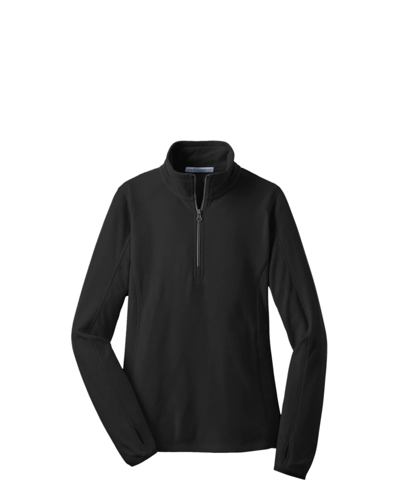 Image of a model wearing a L224 Port Authority Ladies Microfleece 1/2-Zip Pullover