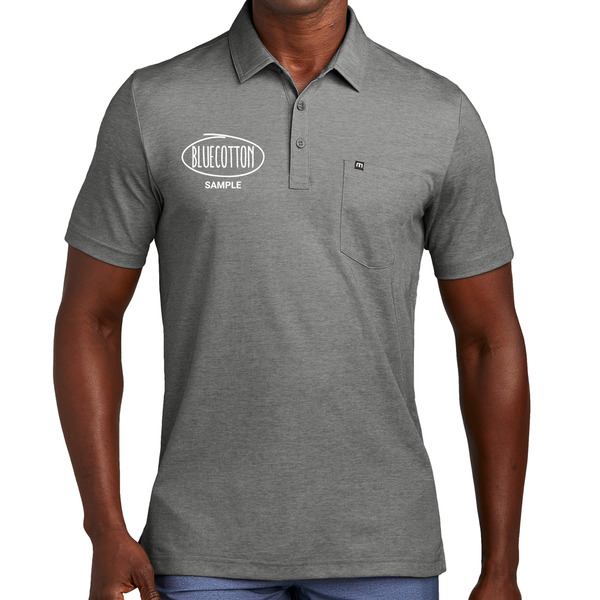 TM1MY404 TravisMathew Oceanside Heather Pocket Polo