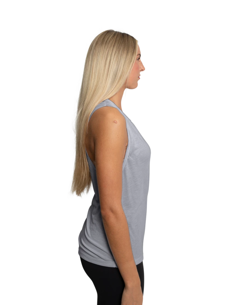 Image of a model wearing a 8803 Bella + Canvas Women's Flowy Muscle Tank