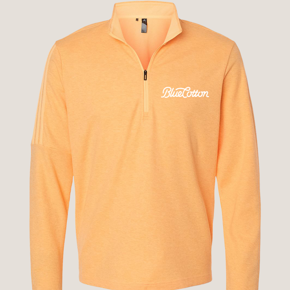 Image of A554 Adidas 3-Stripes Quarter-Zip Sweater