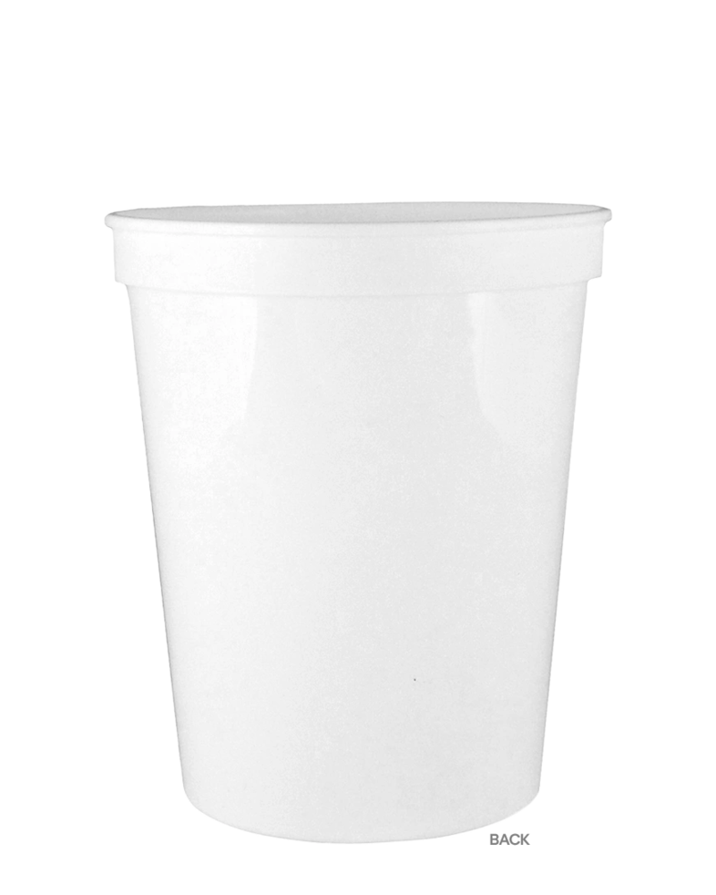 Image of a model wearing a S16C 16 oz. Smooth Wall Plastic Stadium Cup
