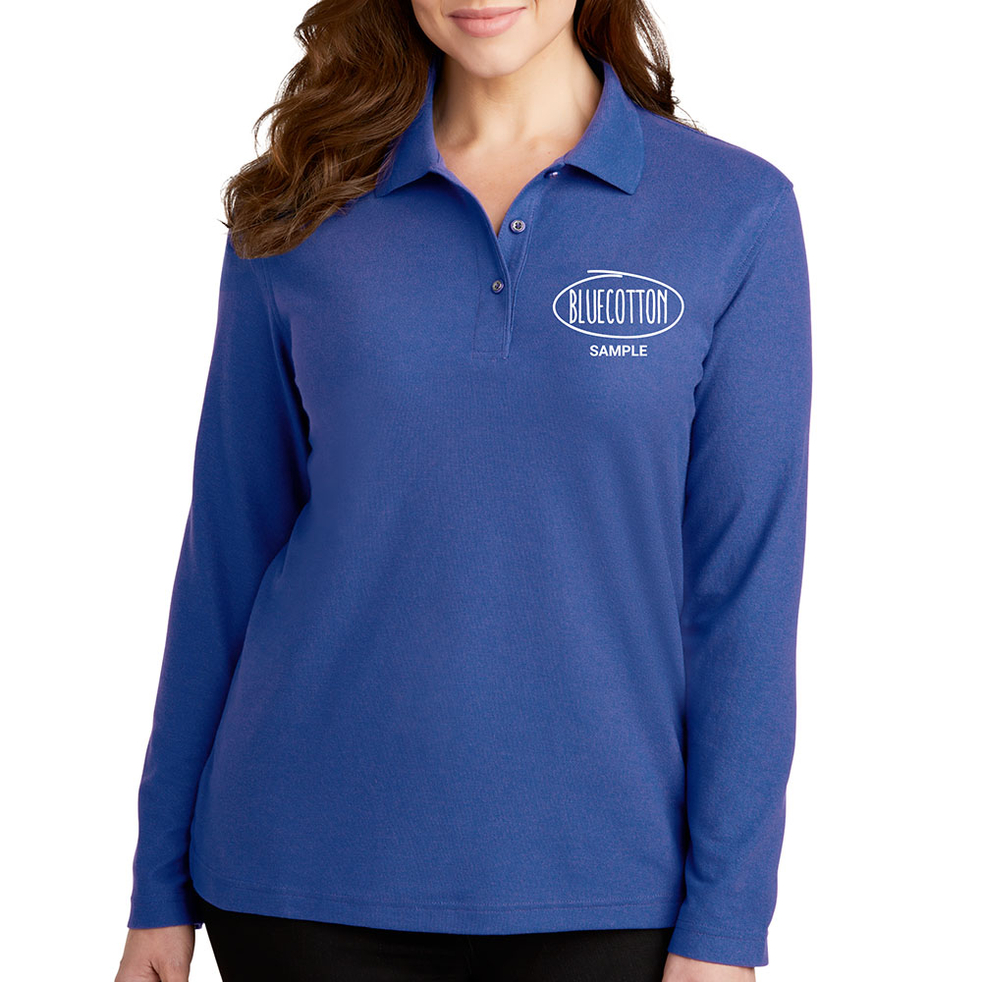 Image of L500LS Port Authority Ladies' Silk Touch Long Sleeve Polo