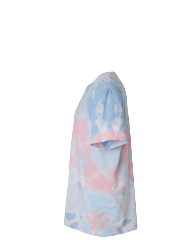 Image of a model wearing a 650DR Dyenomite Dream Tie-Dyed T-Shirt